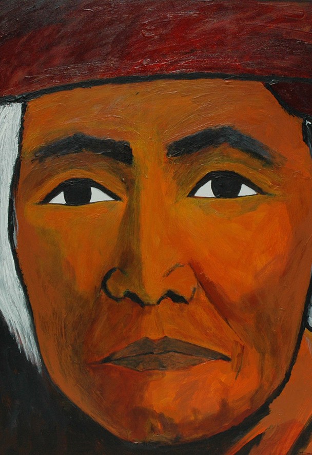 Indien Hopi, chef du clan du Soleil  2007  – 100×100 cm -