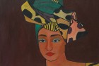 Femme avec parure africaine  2008  -120×100 cm -